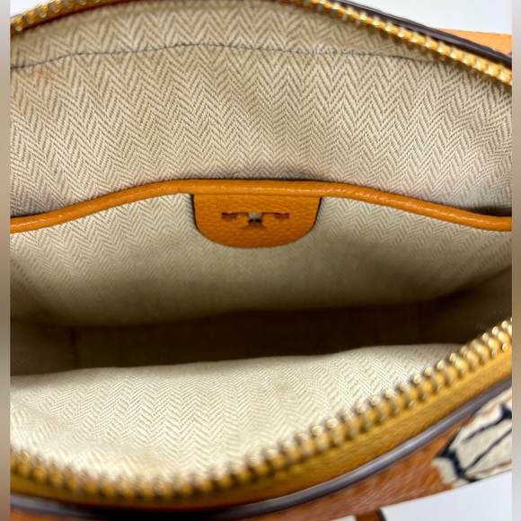 Tory Burch McGraw Sun/Multicolor Floral-Print Pattern Leather Crossbody Bag - Picture 6 of 9